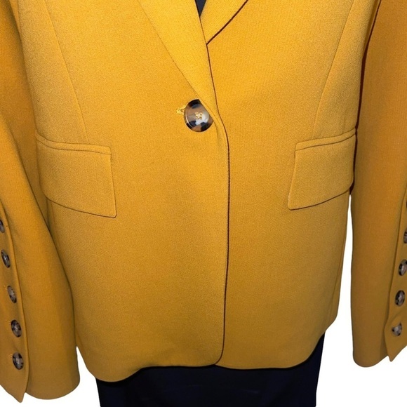 Veronica Beard Woman Yellow Blazer Size 8 - Picture 7 of 12